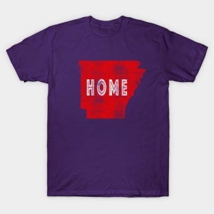 Distressed Arkansas "Home" Design T-Shirt